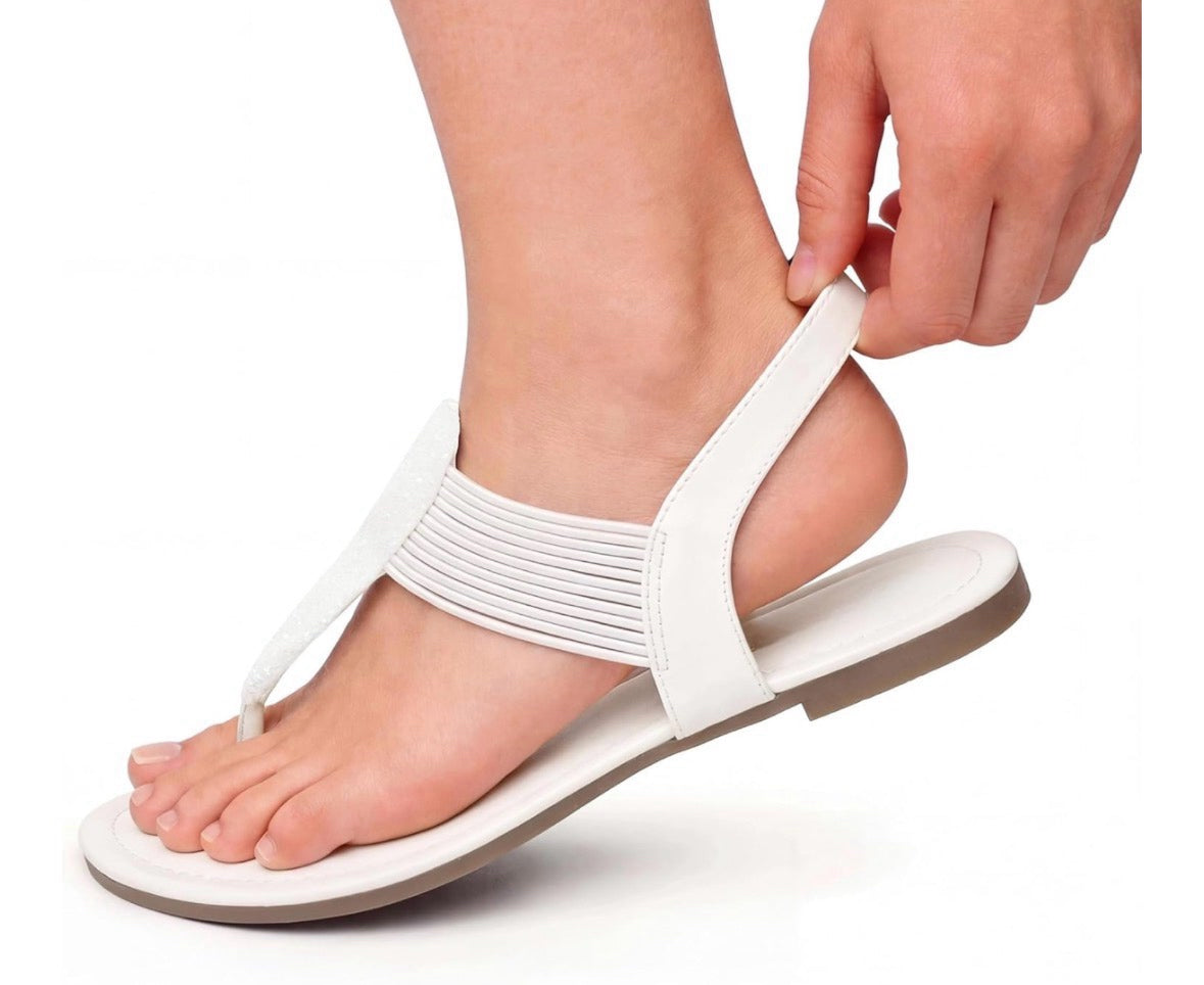 Women’s elastic string thong gladiator sandals