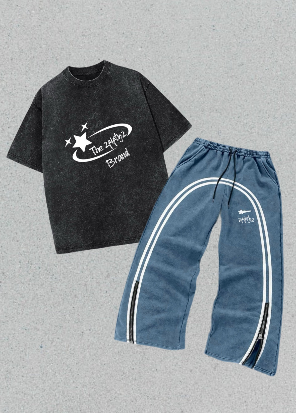 Mens Baggy “Shooting star” 2 piece set (Multi color) - 2fifty2