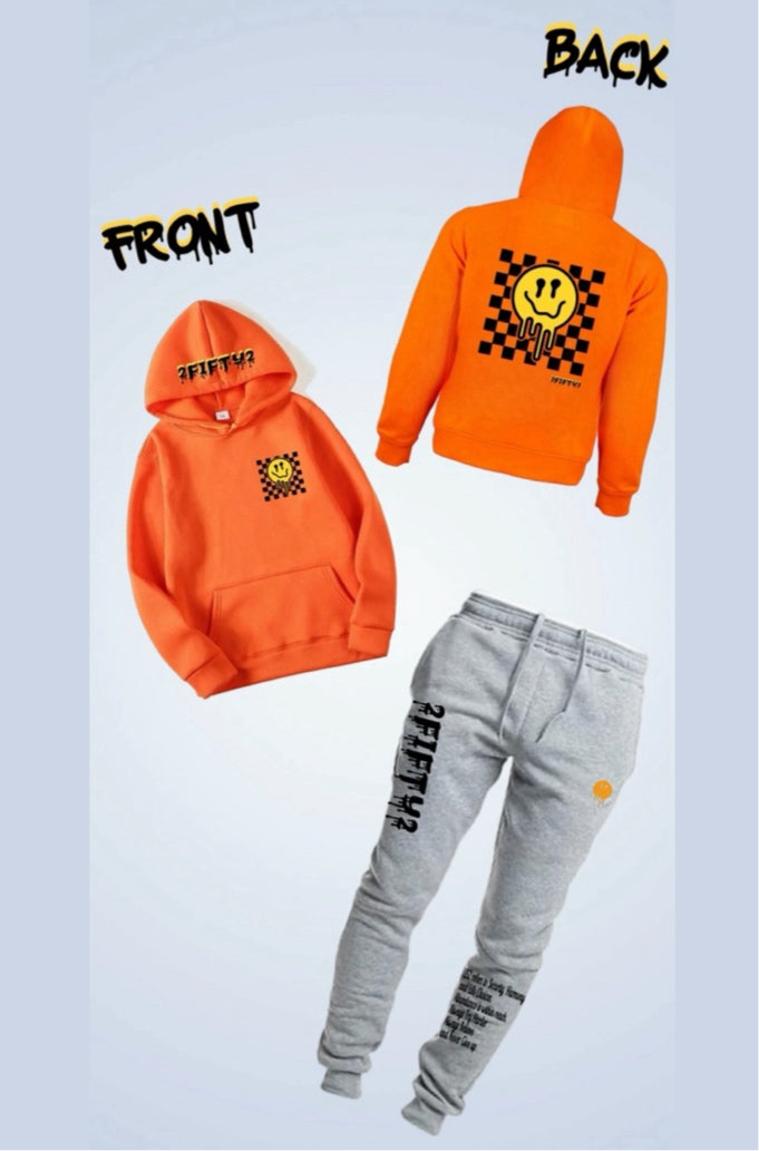 Plus size 2 piece Sweatsuit Jogger set for men