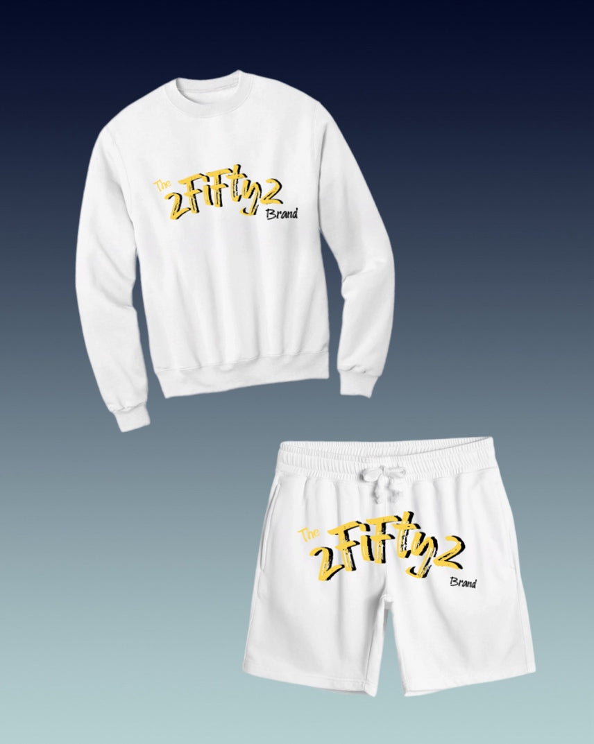 Plus size Men’s crew neck sweatshirt short set by the 2fifty2 brand