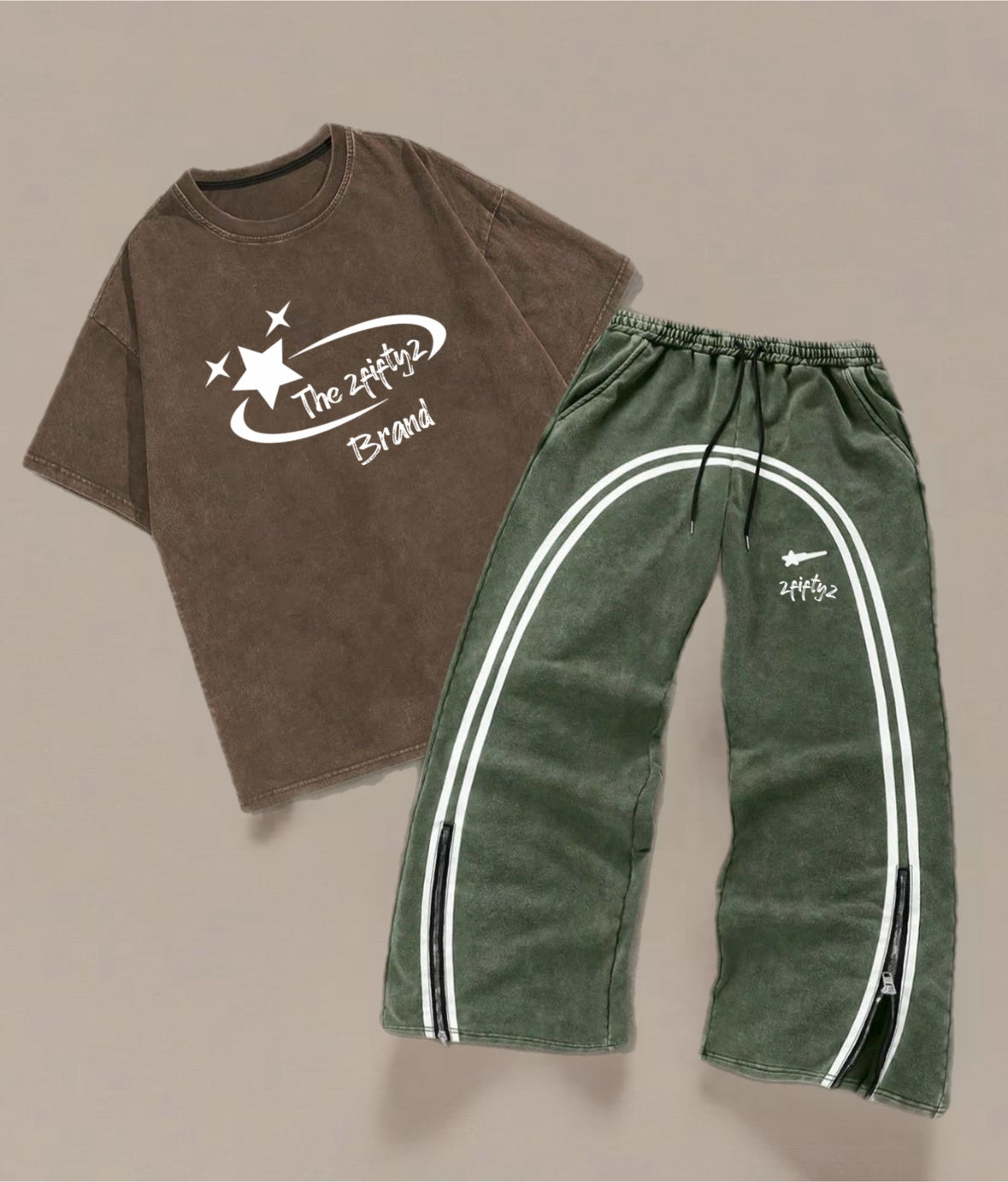 Mens Baggy “Shooting star” 2 piece set (Multi color) - 2fifty2