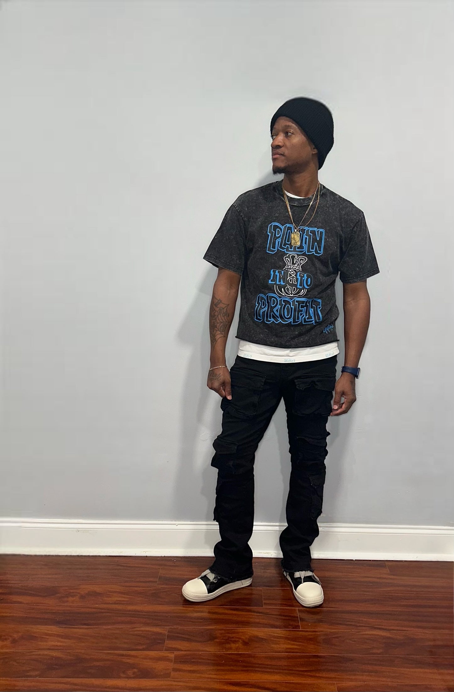 Plus size Mens baggy acid wash boxy tee by the 2fifty brand