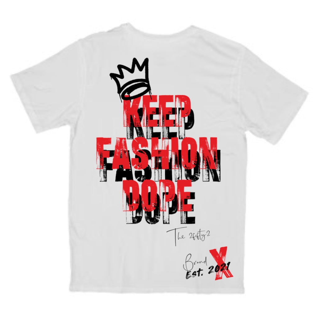 Plus size Heavy White fashion graphic t-shirt