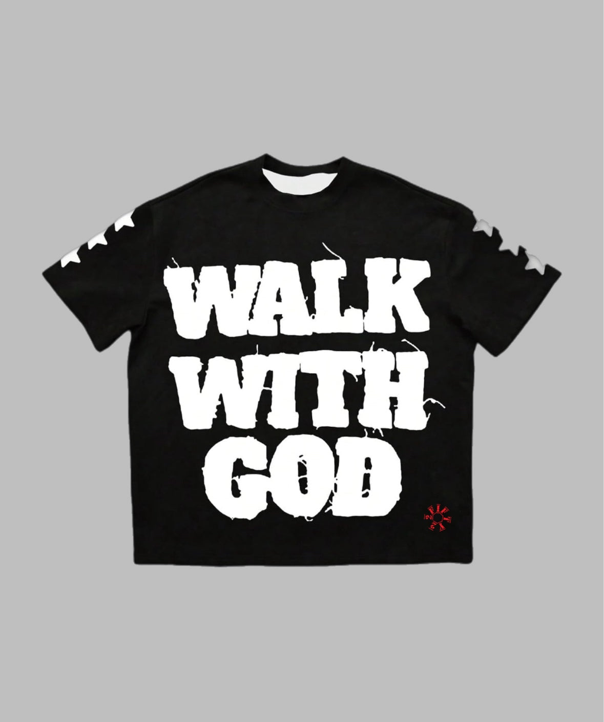 Plus size Heavy weight “walk with god” tee shirt