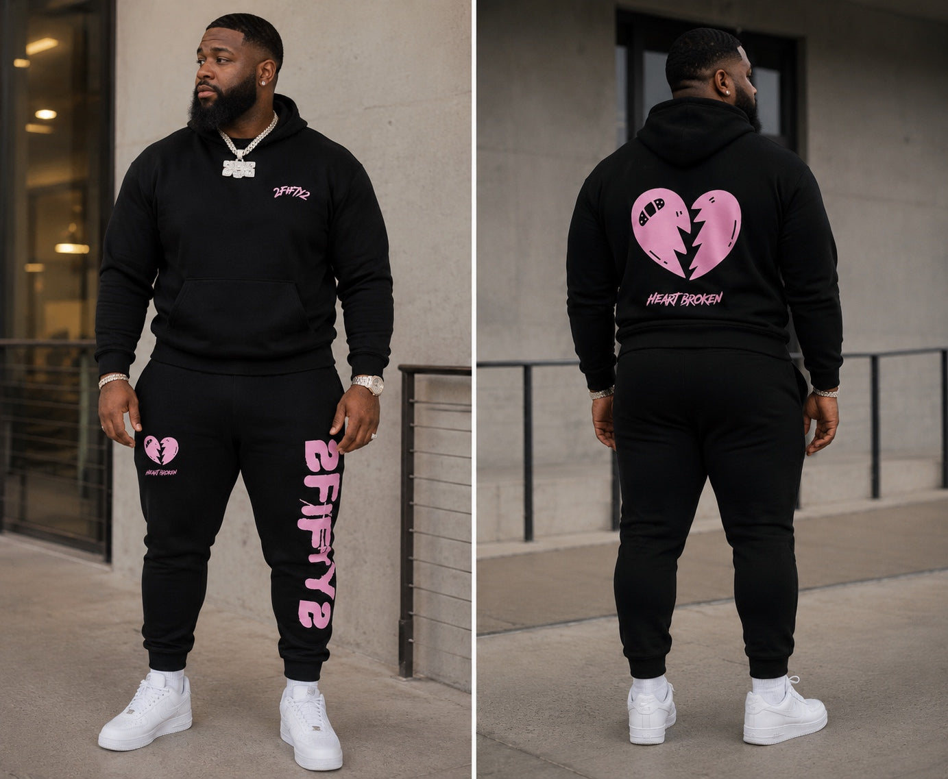 2 piece Sweatsuit Jogger set for men