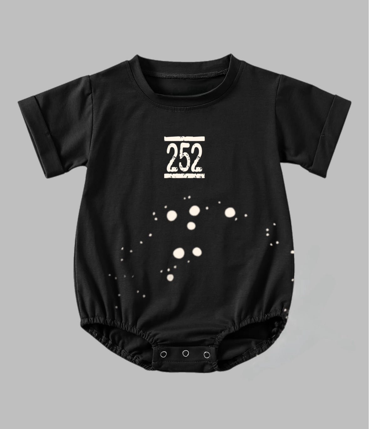 Infant + Newborn 2Fifty2 brand spot romper bodysuit