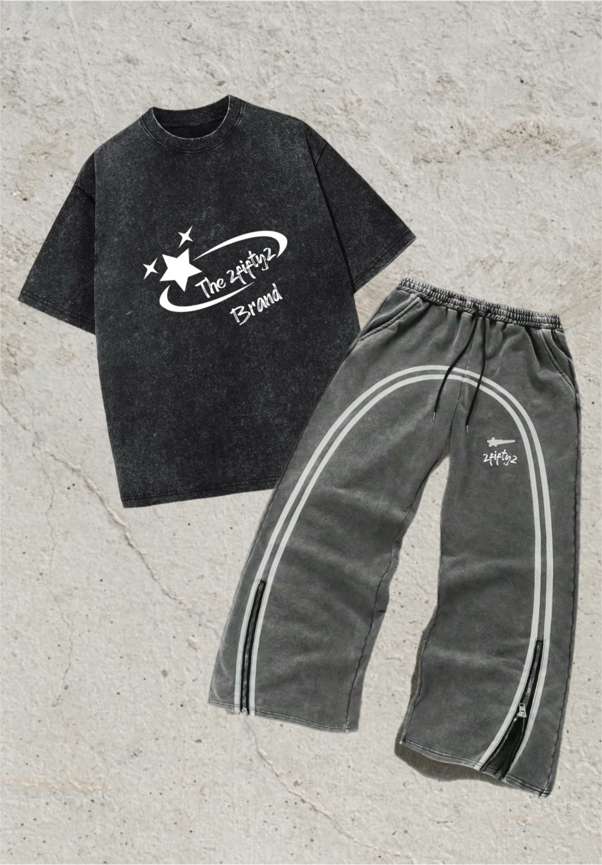 Mens Baggy “Shooting star” 2 piece set (Multi color) - 2fifty2