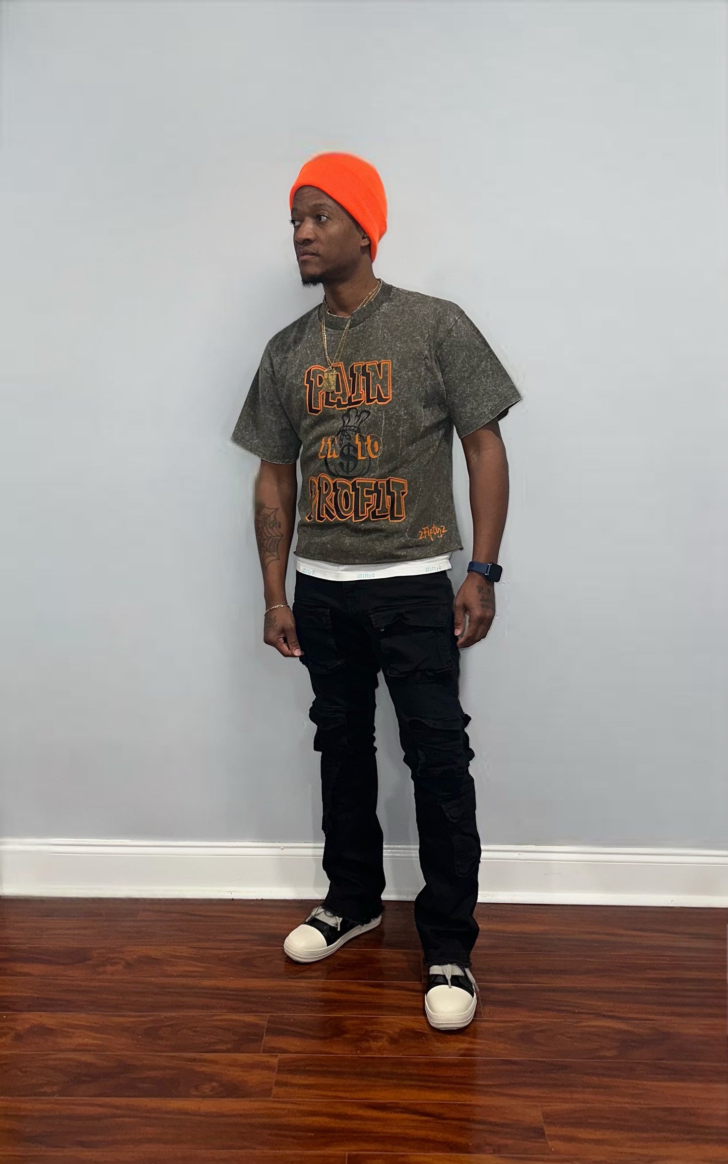 Plus size Mens baggy (Green) acid wash boxy tee by the 2fifty brand