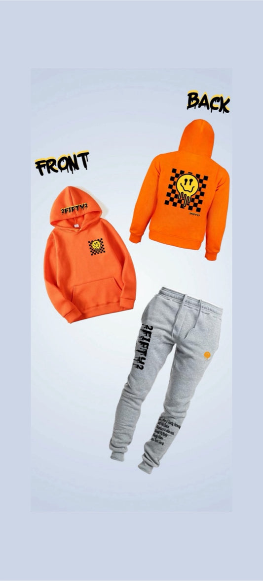 Plus size 2 piece Sweatsuit Jogger set for men