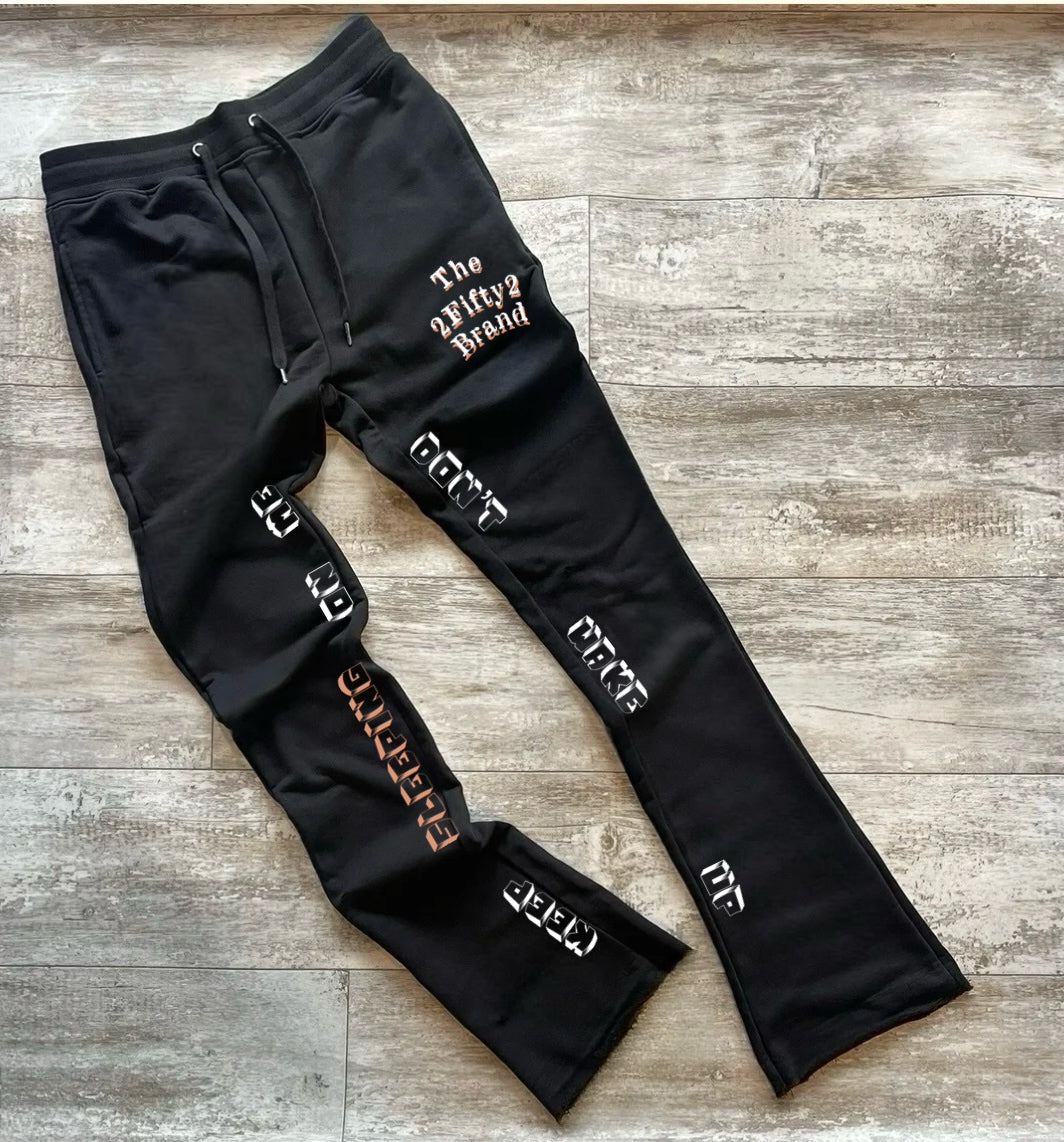 Plus size Unisex stacked sweat pants by 2fifty2