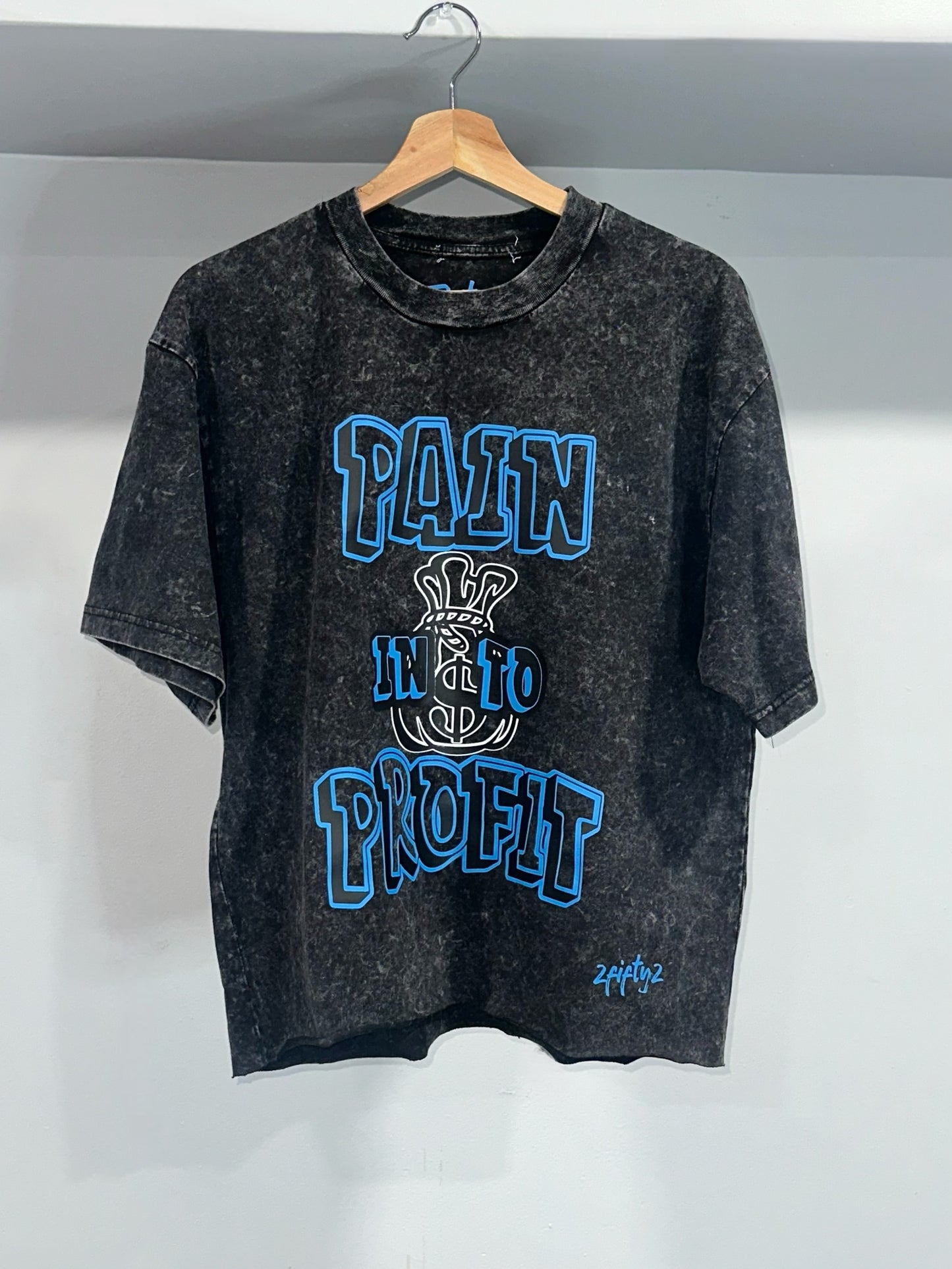 Mens baggy acid wash boxy tee by the 2fifty brand