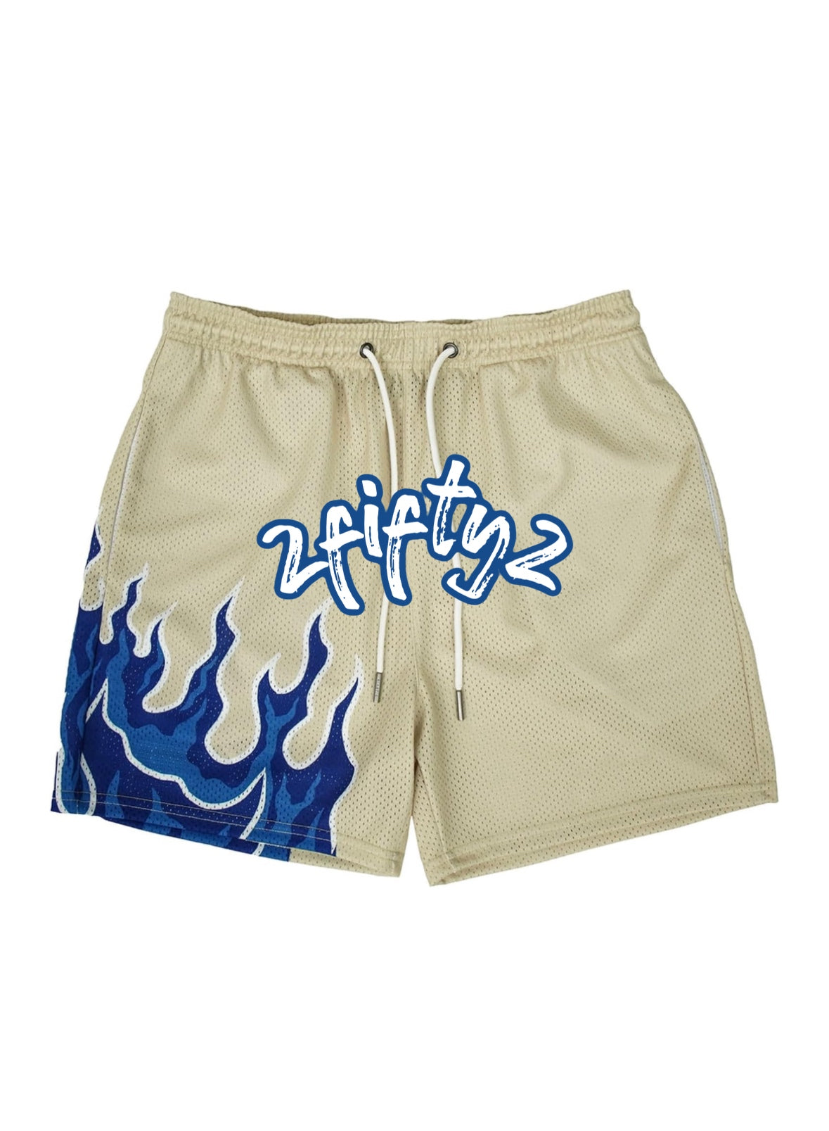 Men’s blue flame basketball shorts by the 2fifty2 brand
