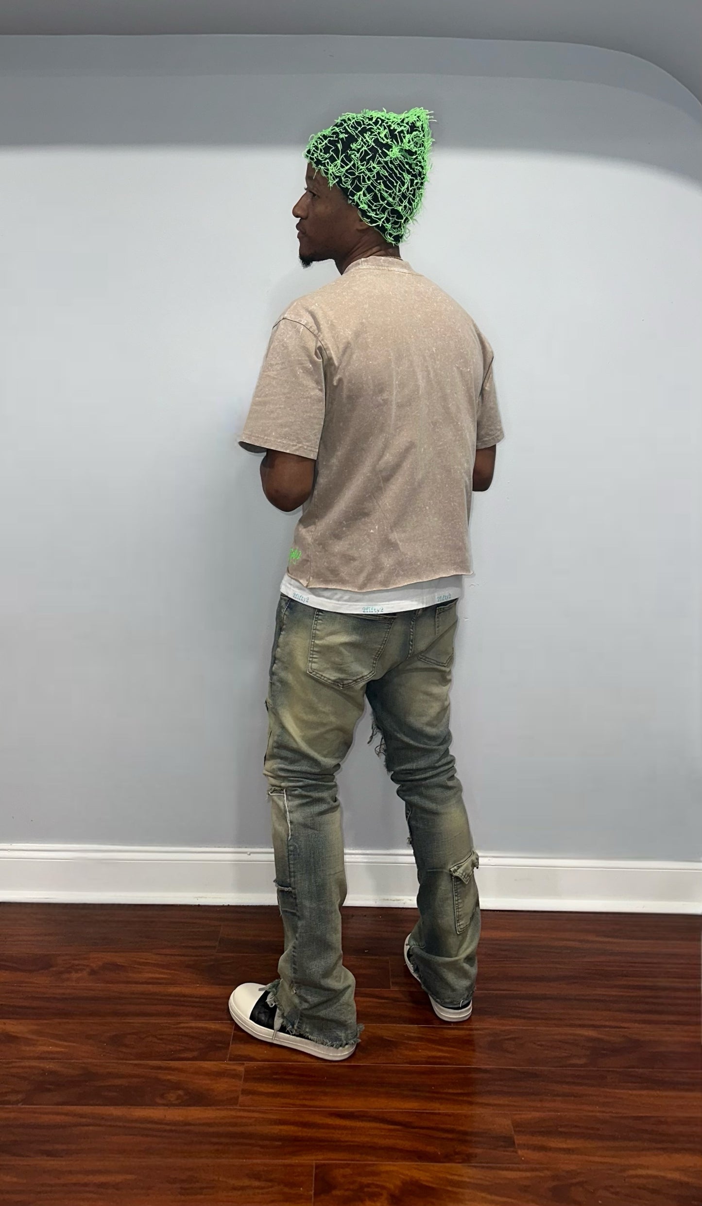 Plus size Mens baggy acid wash boxy tee by the 2fifty brand