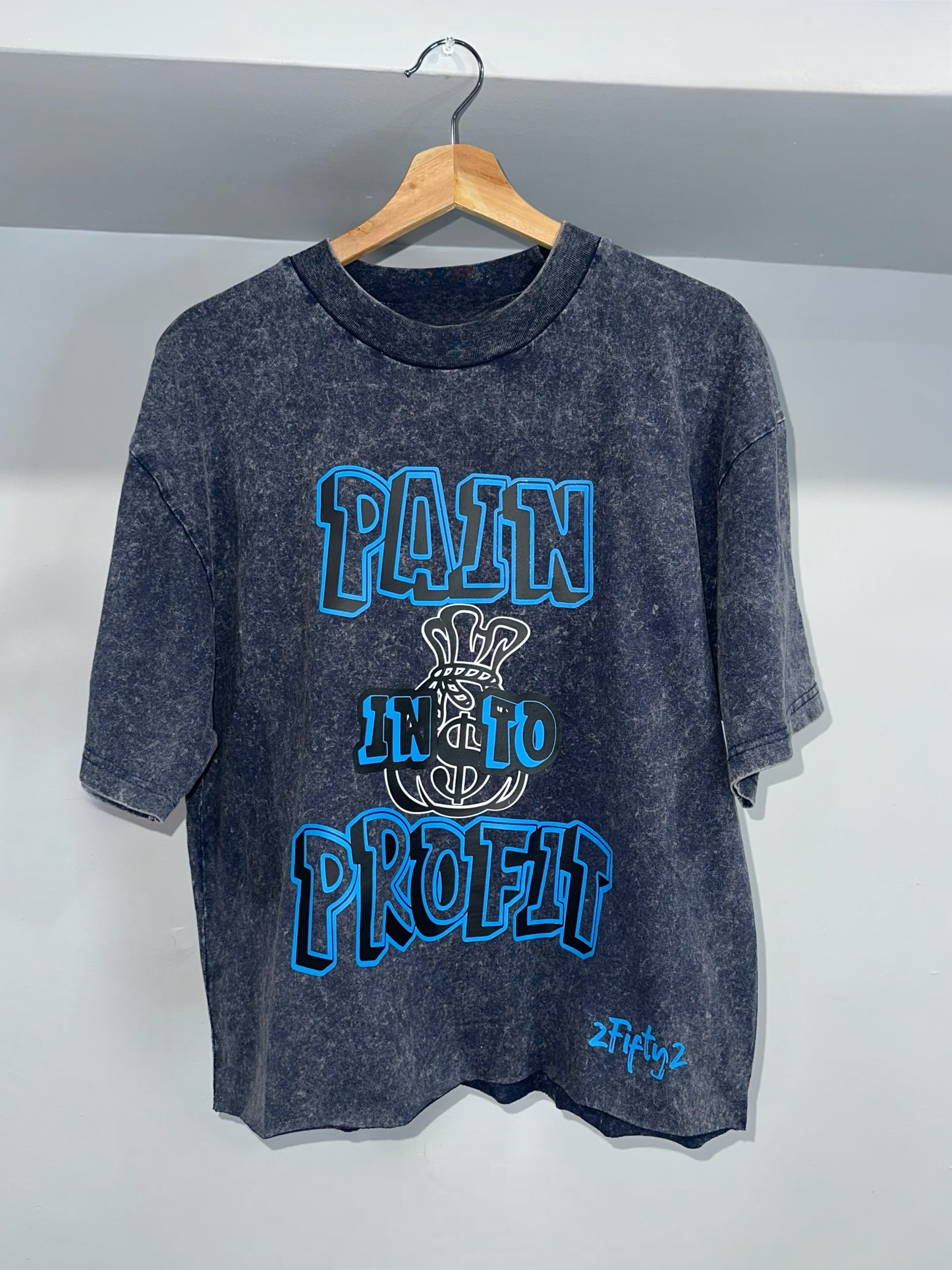 Plus size Mens baggy acid wash boxy tee by the 2fifty brand