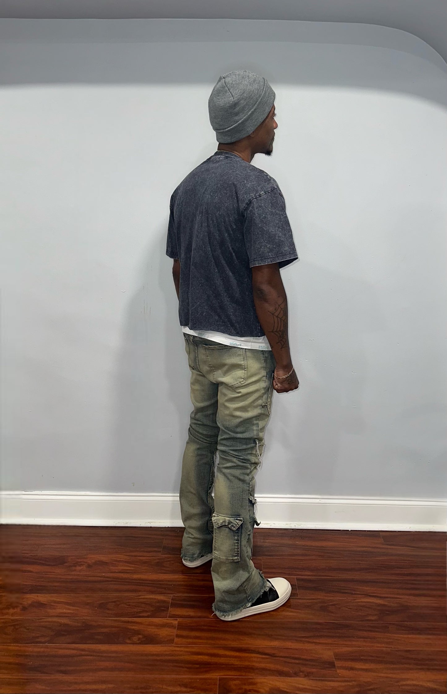 Plus size Mens baggy acid wash boxy tee by the 2fifty brand