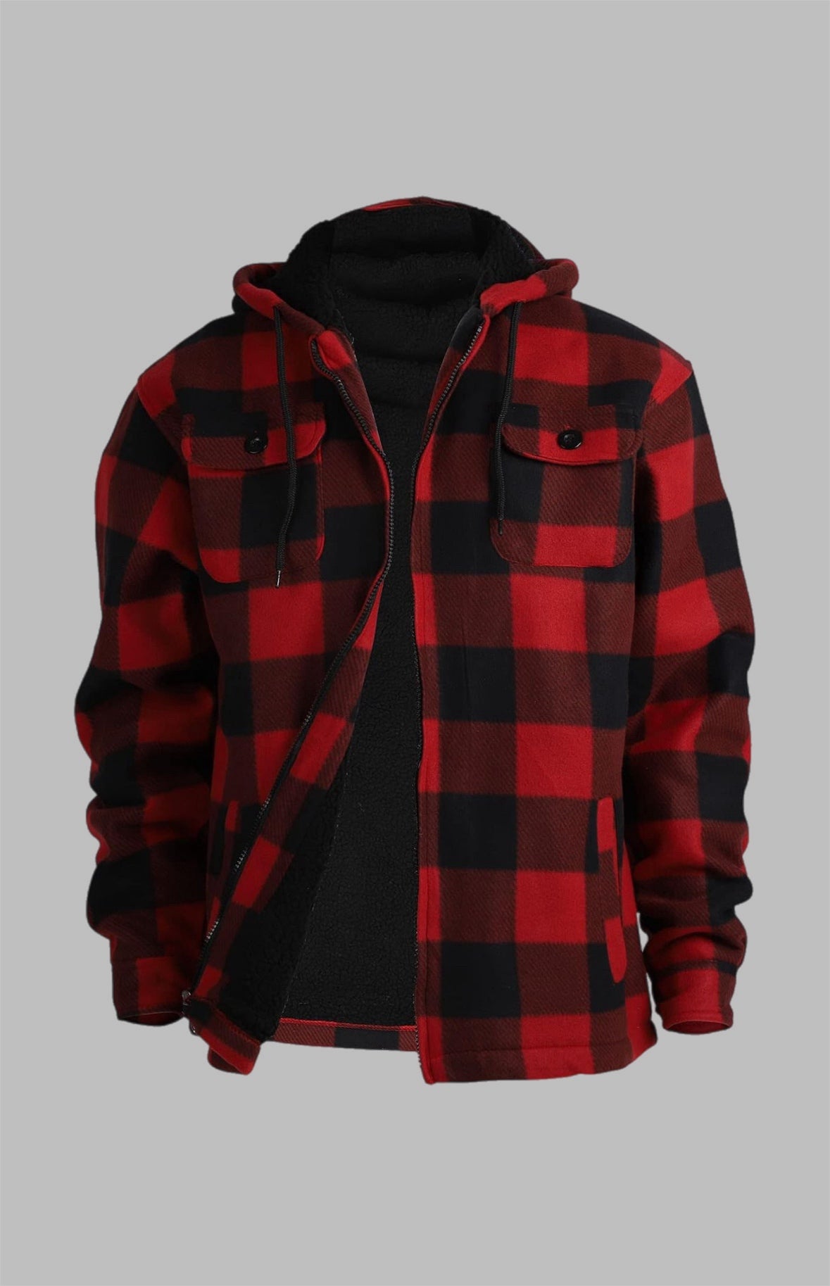 Men’s heavy plaid flannel jacket