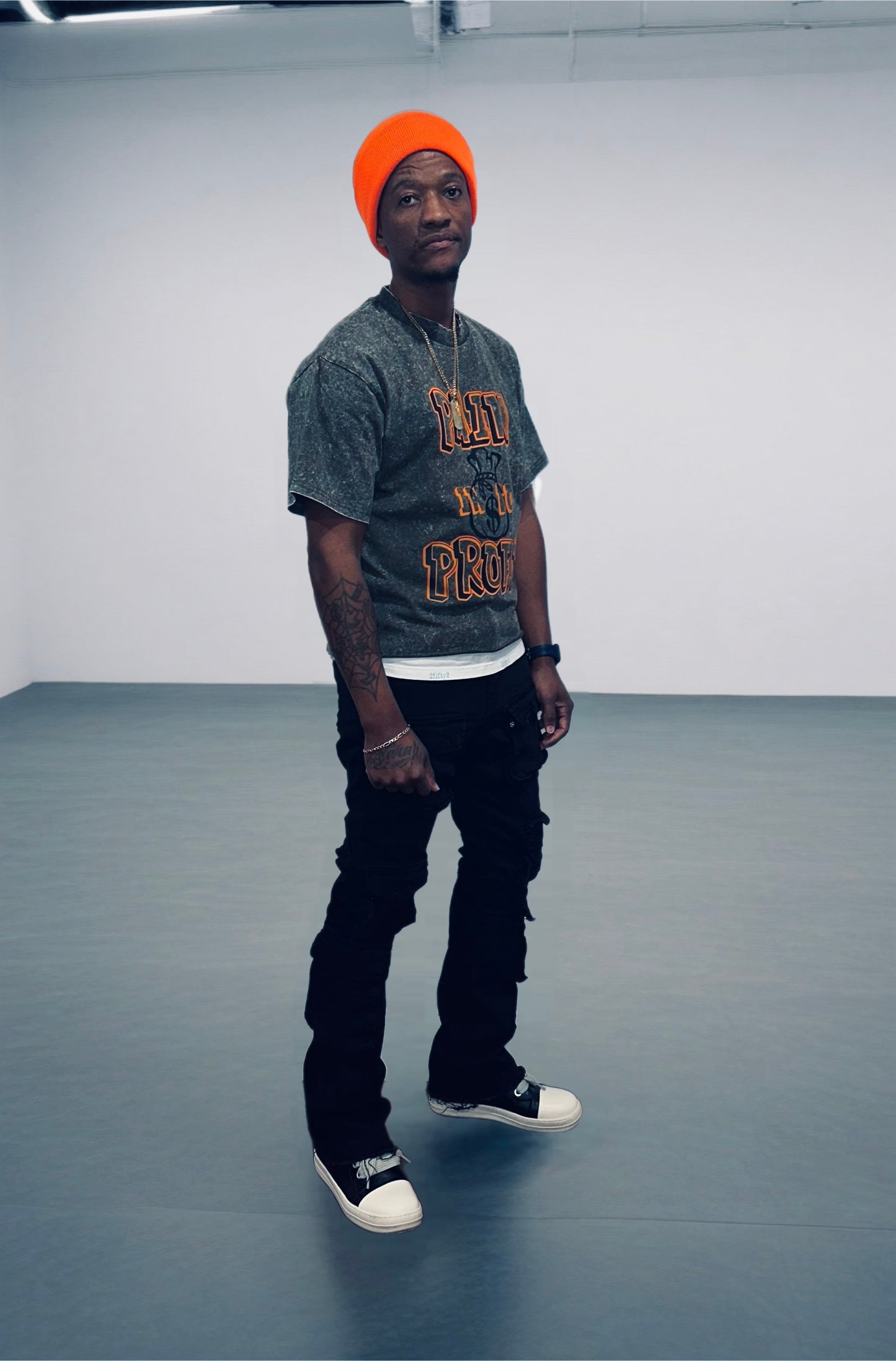 Mens baggy (Green) acid wash boxy tee by the 2fifty brand