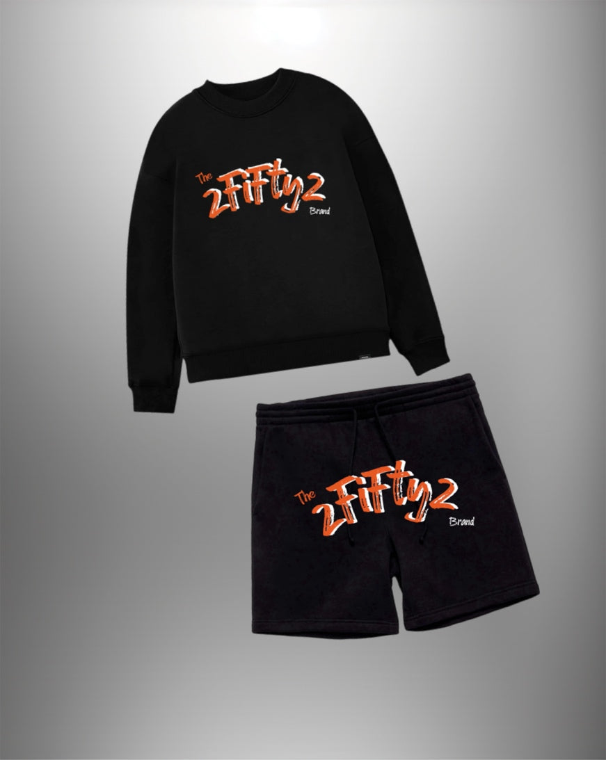 Plus size Men’s crew neck sweatshirt short set by the 2fifty2 brand