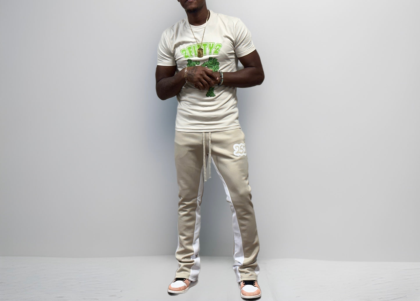 Men’s stacked track pants