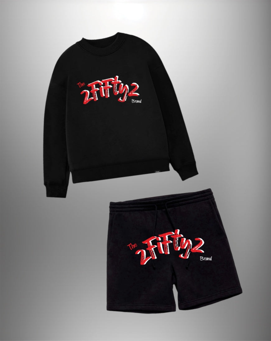 Plus size Men’s crew neck sweatshirt short set by the 2fifty2 brand