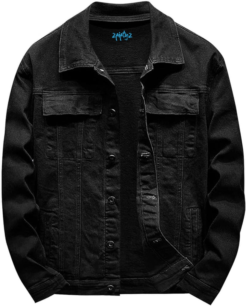 Men’s Jean jacket and stacked cargo pants