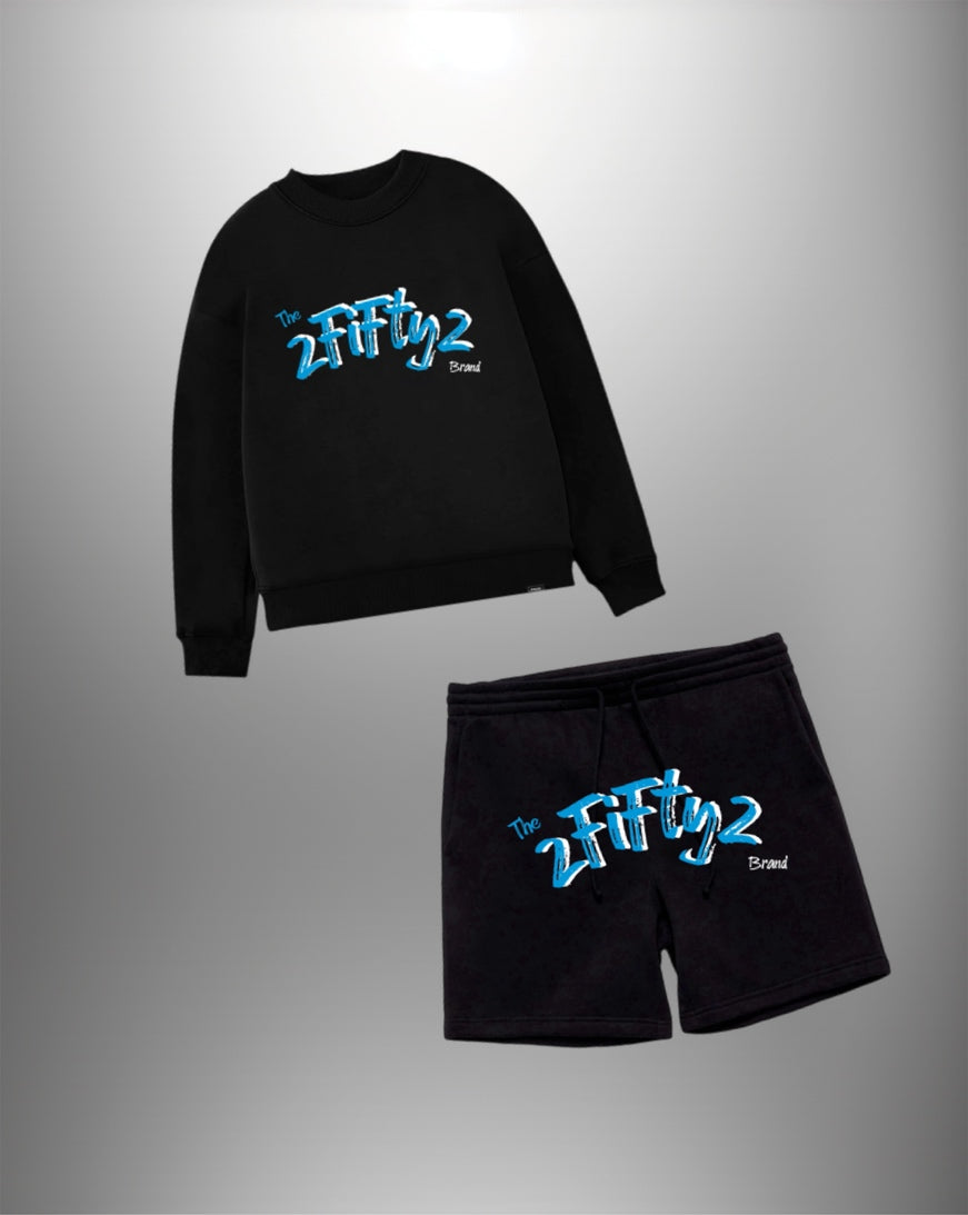 Plus size Men’s crew neck sweatshirt short set by the 2fifty2 brand