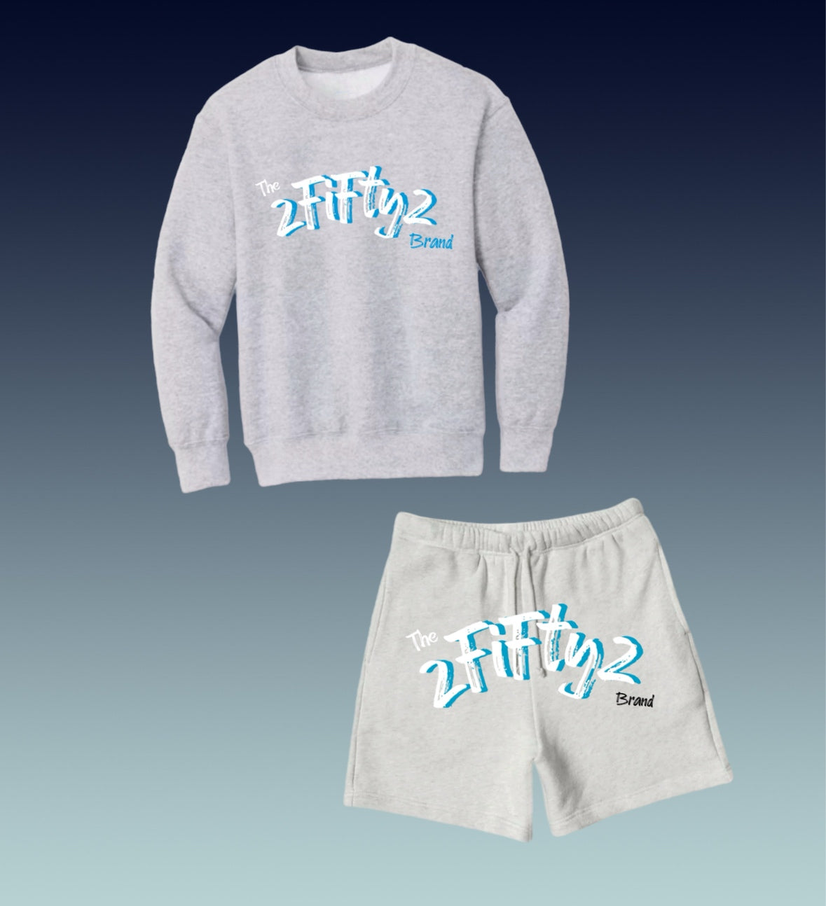 Plus size Men’s crew neck sweatshirt short set by the 2fifty2 brand