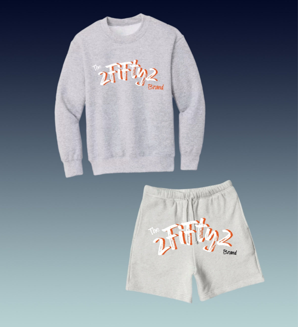 Plus size Men’s crew neck sweatshirt short set by the 2fifty2 brand
