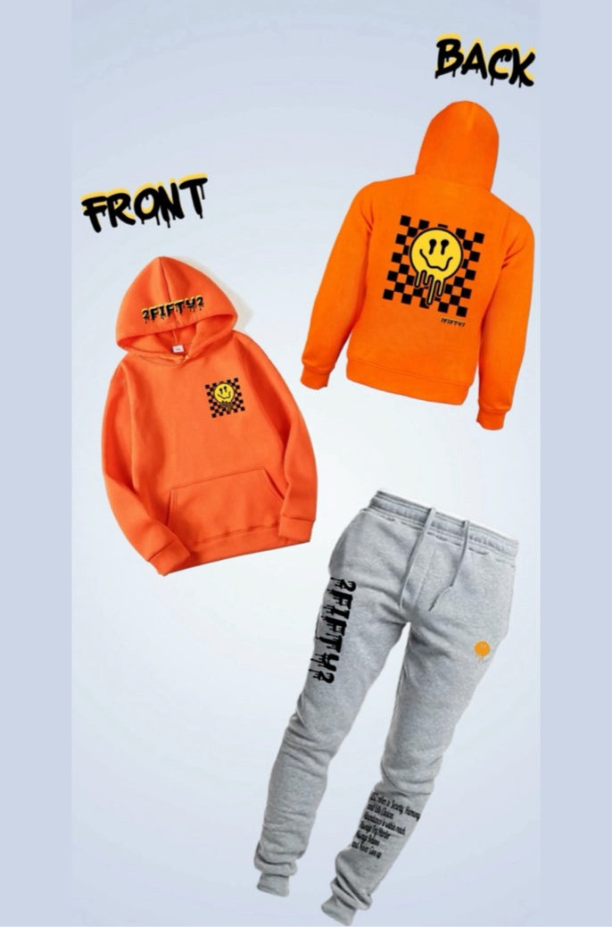 Plus size 2 piece Sweatsuit Jogger set for men