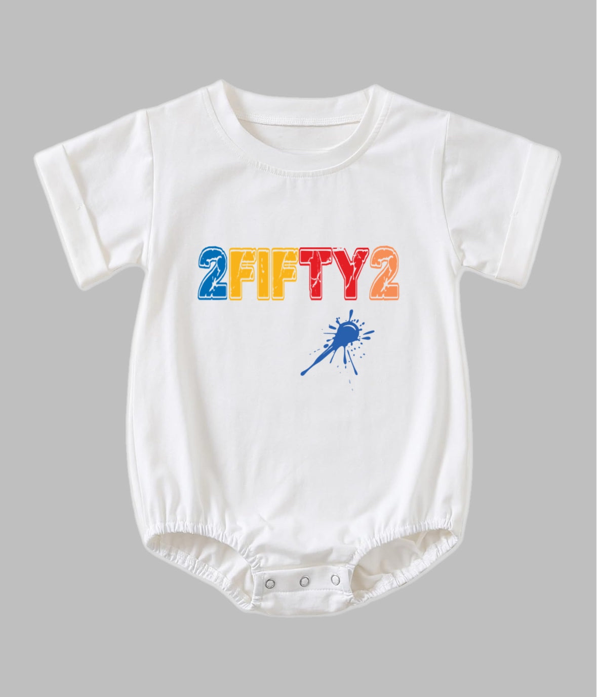Infant + Newborn 2Fifty2 brand splash romper bodysuit