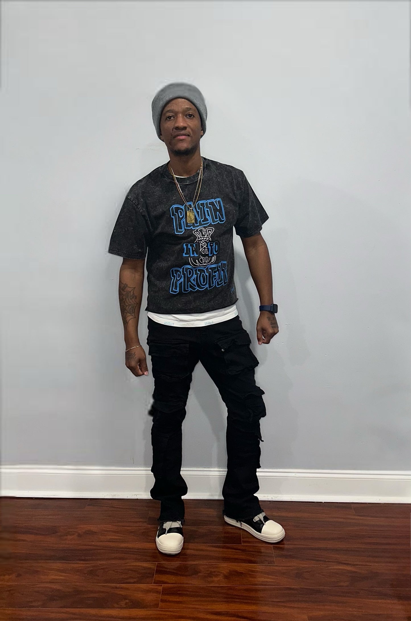 Plus size Mens baggy acid wash boxy tee by the 2fifty brand