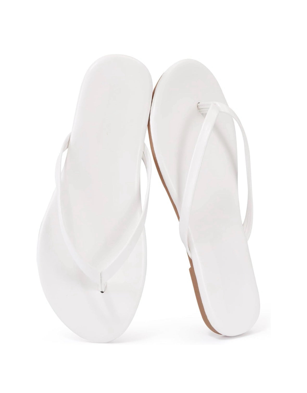 Women's Leather Memory Foam Flat Thong Sandals
