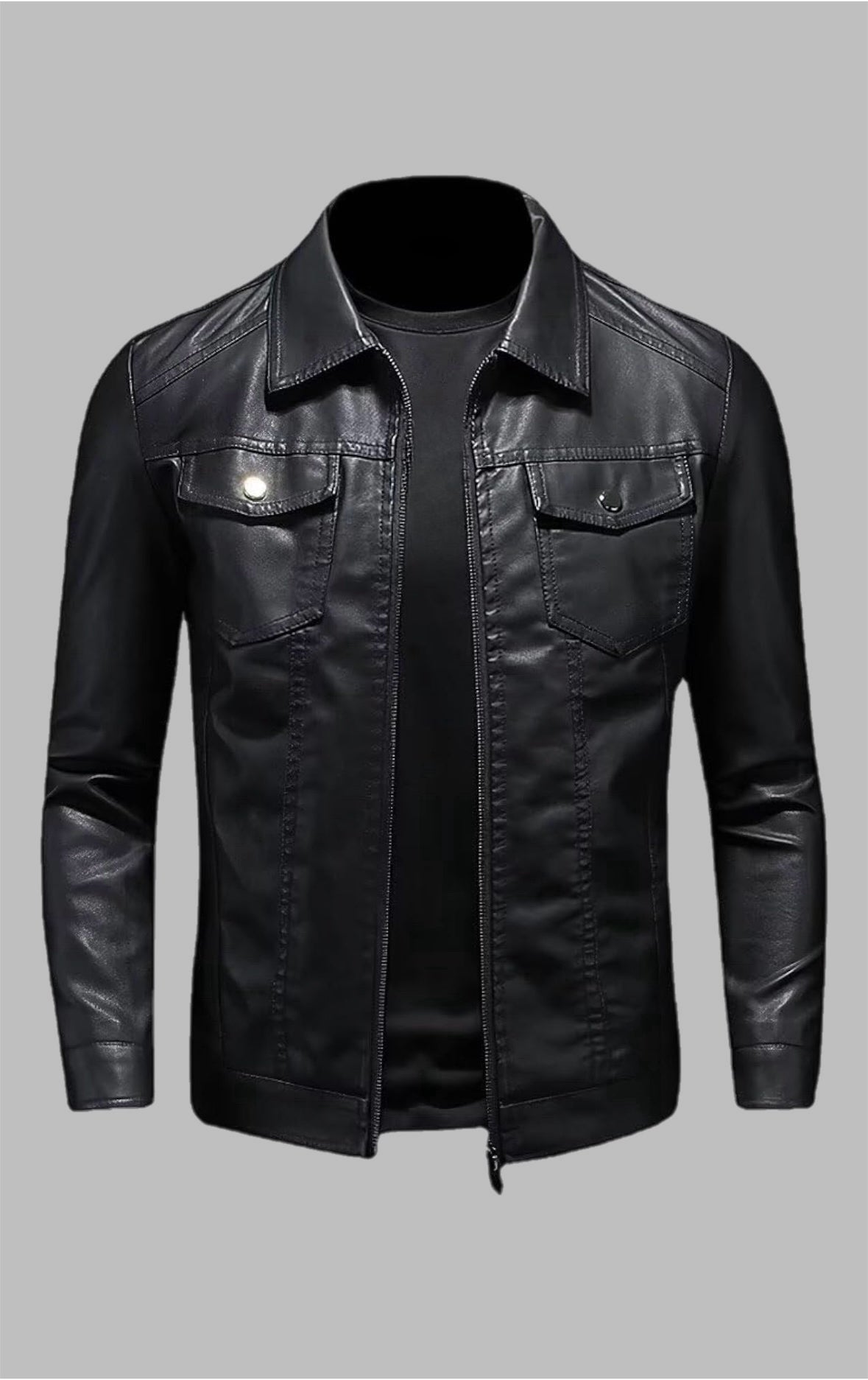 Men’s faux leather jacket