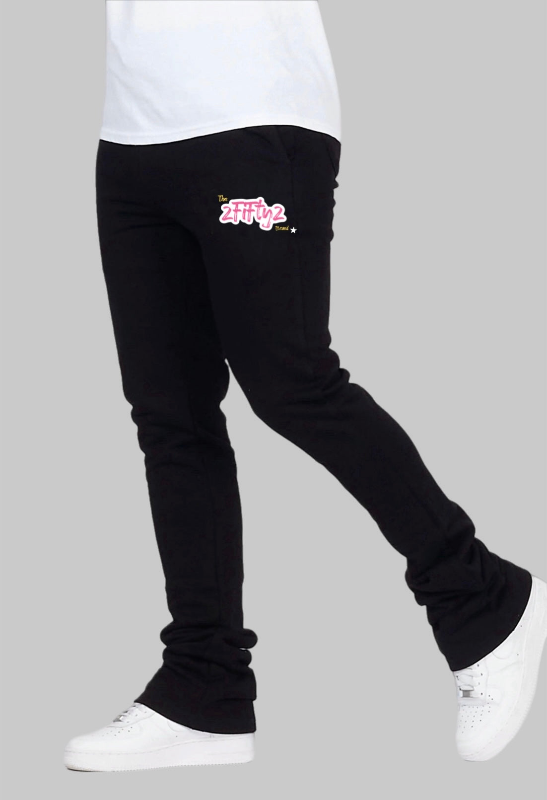 Plus size Men’s flare bottom 2 piece Zip Up Sweatsuit by The 2Fifty2 Brand