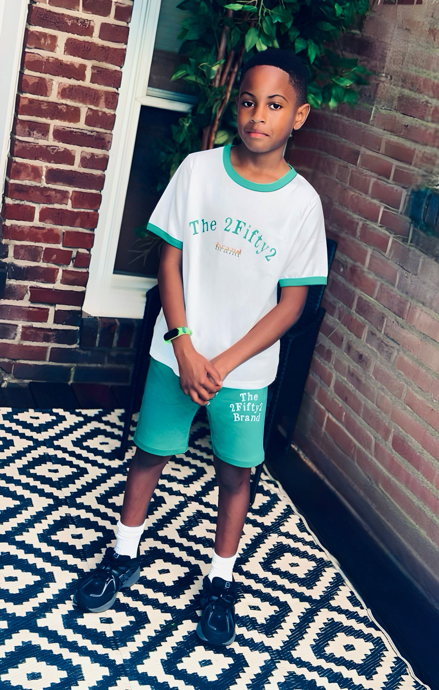 Boys kelly green ringer tee by the 2fifty2 brand