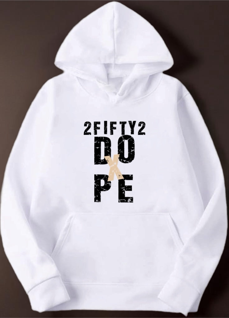 Plus size “white” DOPE 2Fifty2 pullover hoodie