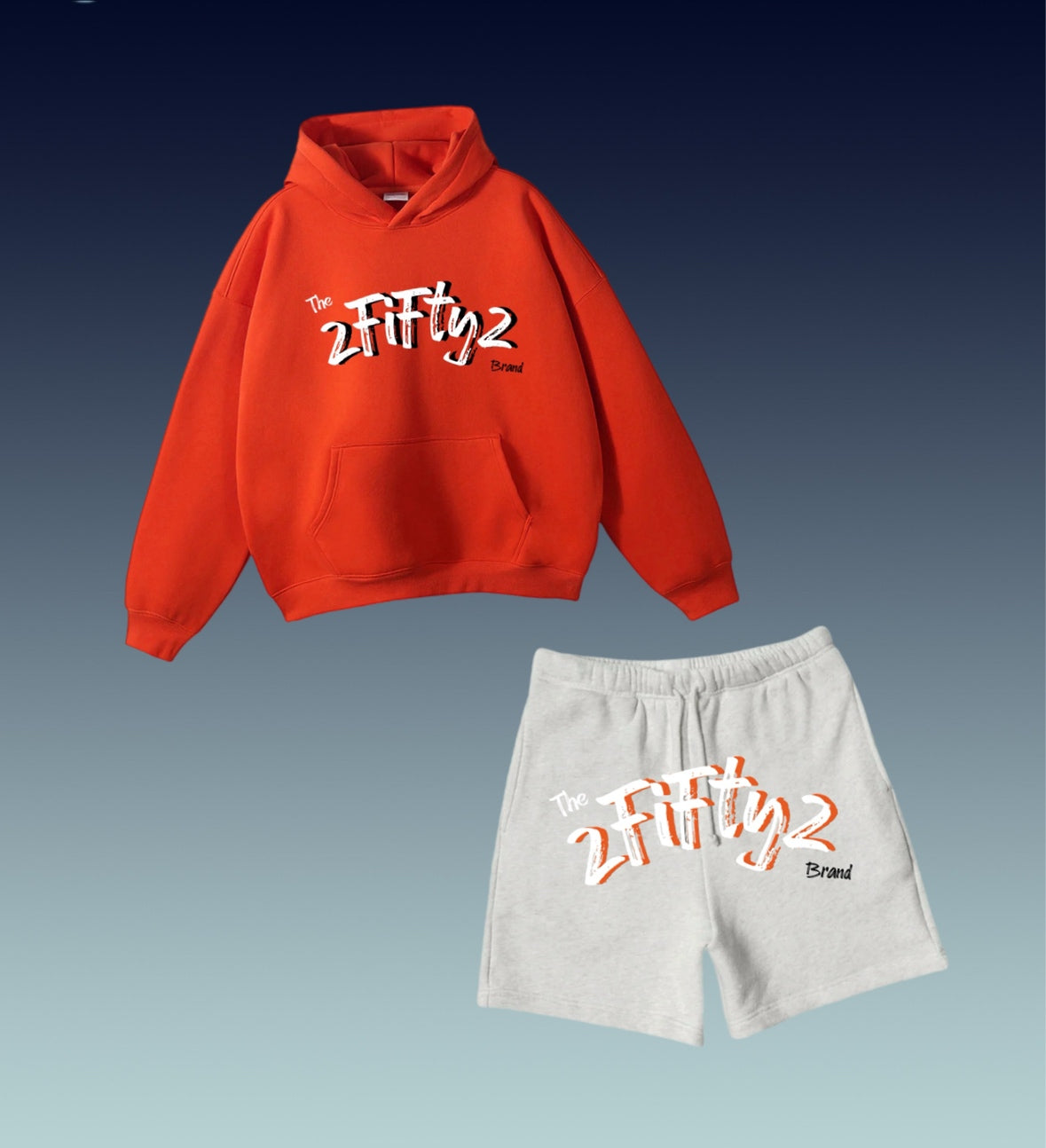 Plus size Men’s fleece hoodie short set by the 2fifty2 brand