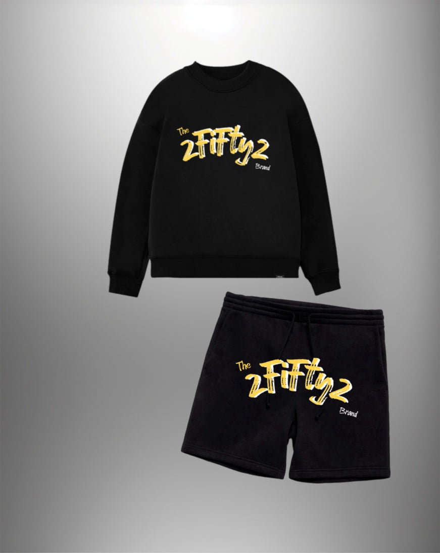 Plus size Men’s crew neck sweatshirt short set by the 2fifty2 brand