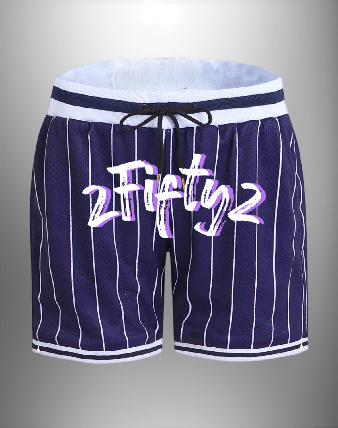 Mens striped basketball shorts by The 2fifty2 Brand