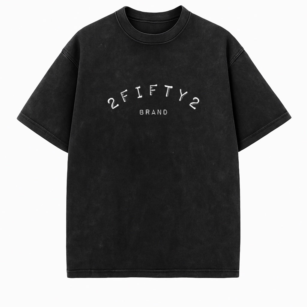 Men’s 2Fifty2 Brand black acid wash tee