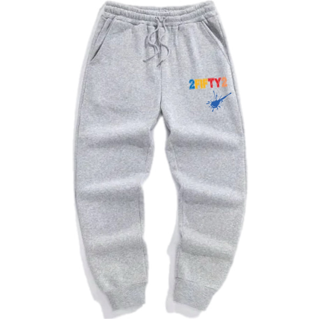 Plus size Men’s joggers set (gray) - 2fifty2