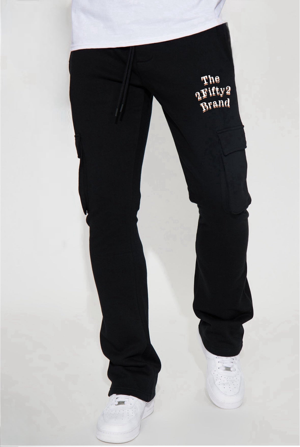 Plus size Flare Bottom Cargo jogger sweat pants by 2fifty2