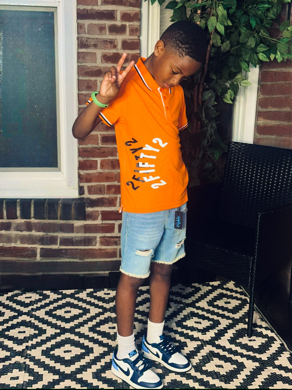 Boys/teens 2fifty2 brand distressed denim jean shorts