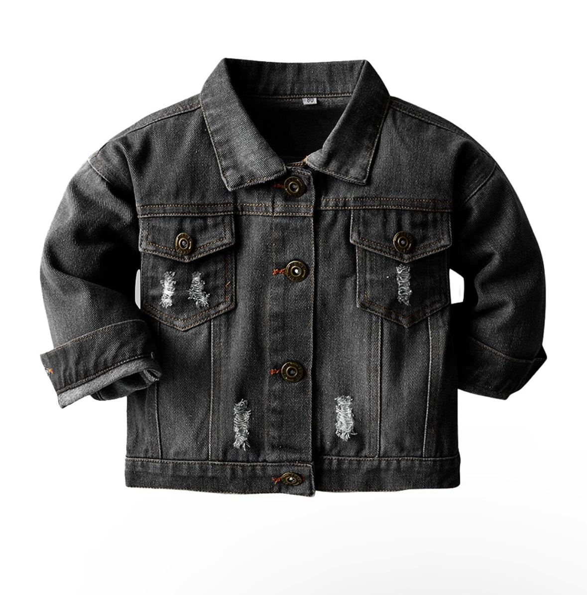 Black Toddler Unisex Jean jacket by the 2fifty2 brand