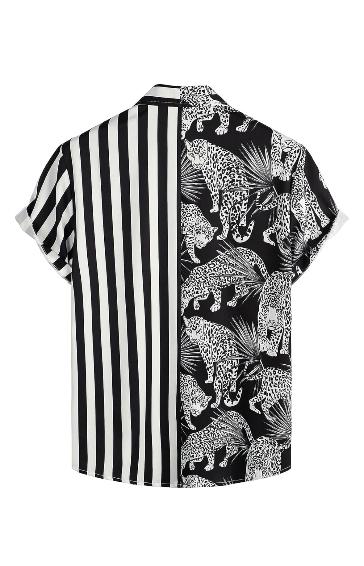 Men’s leopard button down shirt