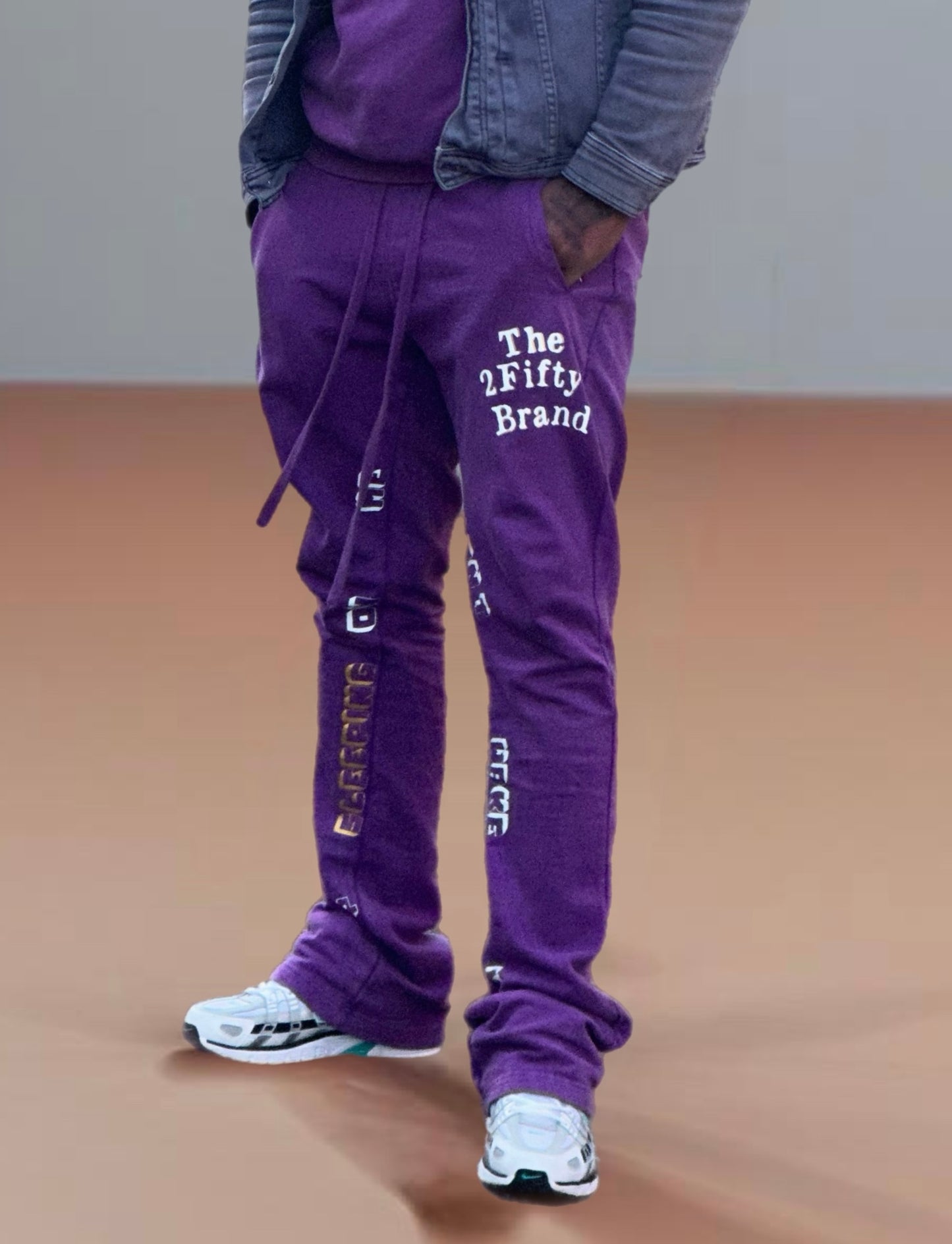 Plus size Unisex stacked sweat pants by 2fifty2