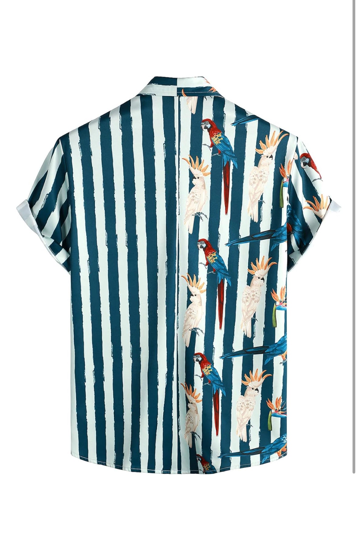 Men’s parrot button down shirt