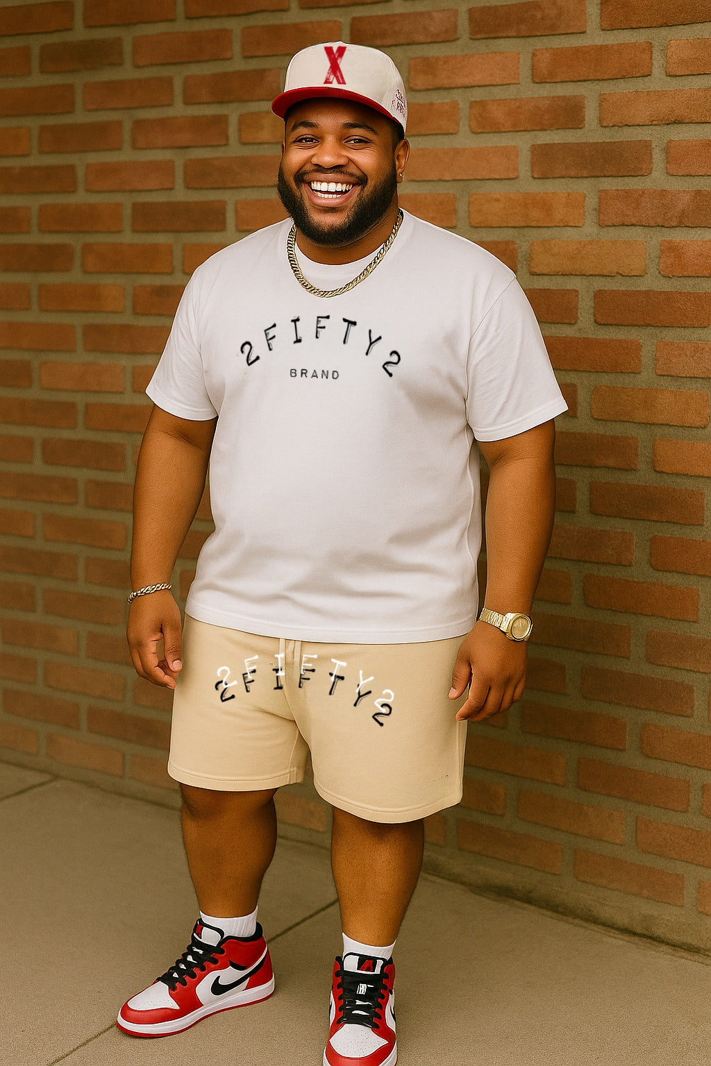 Plus size Men’s 2Fifty2 Brand white tee