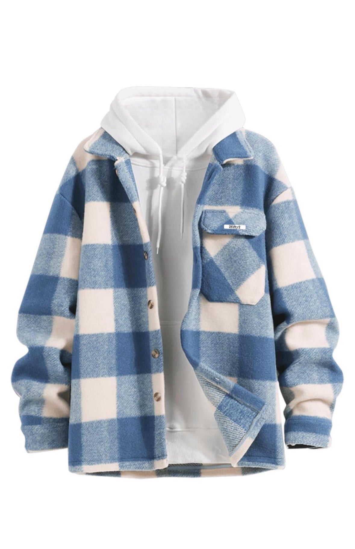 Plus size 2 Piece flannel/hoodie combo