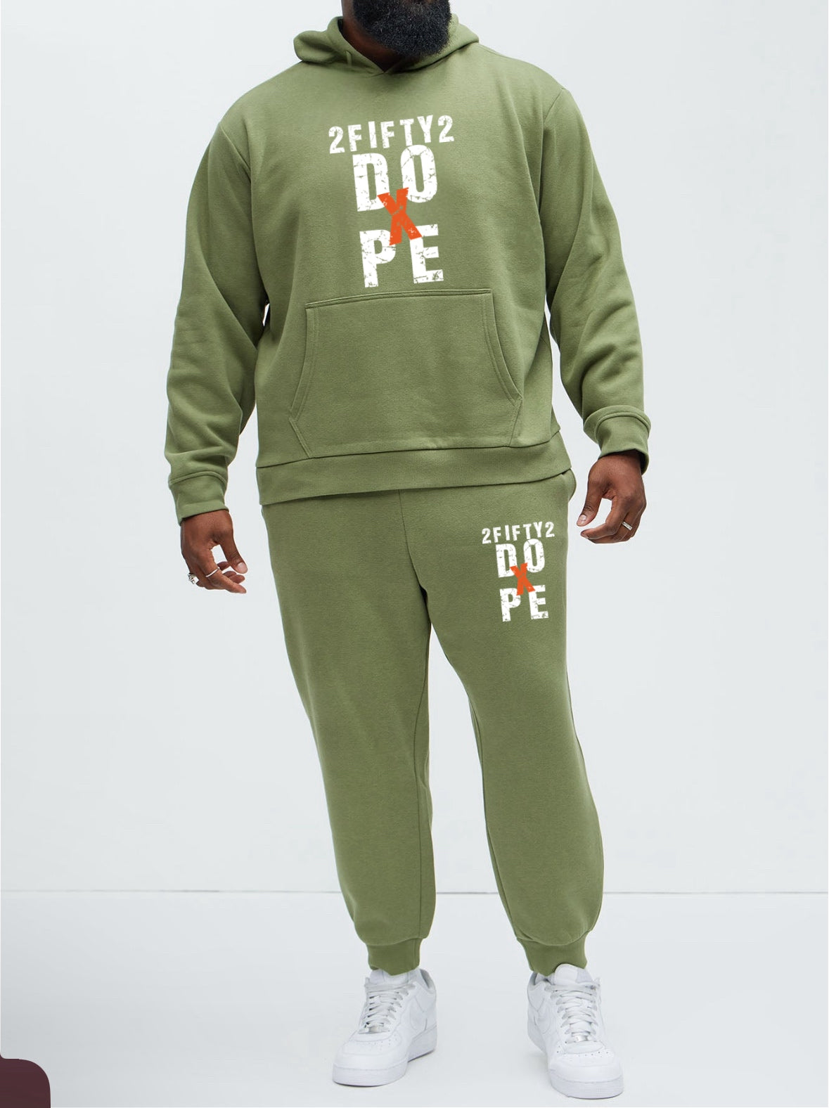 Plus size Men’s 2 piece DOPE jogger set
